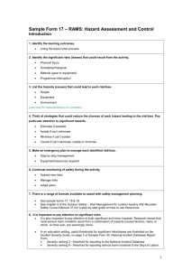 Sample form 17_RAMS_Hazard assessment and control