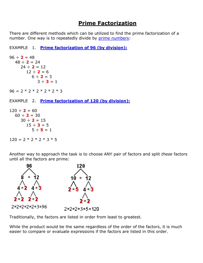 Prime Factorization