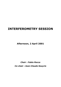 Interferometry Session