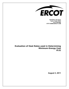 Evaluation of Heat Rates used in Determ