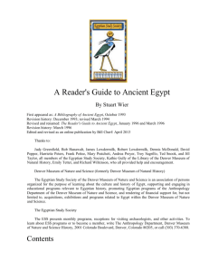 Readers Guide to Ancient Egypt April 2013