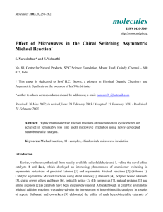 MICROWAVE ASSISTED ASYMMETRIC MICHAEL REACTION