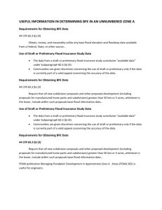 USEFUL INFORMATION IN DETERMINING BFE IN AN