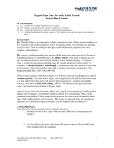 HyperChem Lite Periodic Table Trends