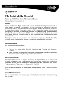 Fife Sustainability Checklist