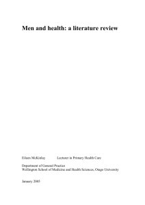 Men and health: a literature review