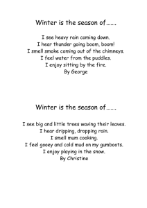 Winter is the season of……