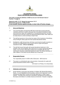 Model SEN Policy for Schools (6 pp)