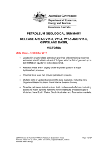 Gippsland Basin - Offshore Petroleum Exploration Acreage Release