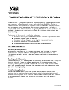 Community-Based Artist Residency Overview