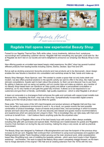 Ragdale Hall opens new experiential Beauty Shop
