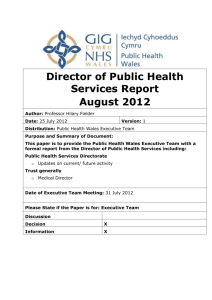 Report of the Director of Public Health Services August 2012 v1