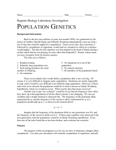 Population Genetics - MisterSyracuse.com
