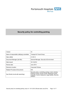 Security policy for controlling parking