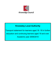 Local Authority Transport Policy Statement for learners aged 16