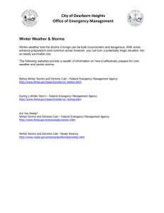 Winter Weather & Storms - City of Dearborn Heights