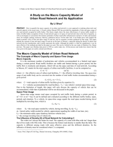 The Macro Capacity Model of Urban Road Network