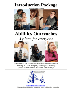 The Abilities Church Vision