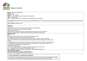 Classroom talk Scheme of Work