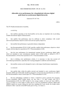 RECOMMENDATION ITU-R S.1521 - Allowable error performance