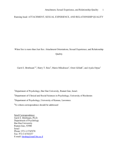 Attachment-Style Differences in the Operation of the Sexual System