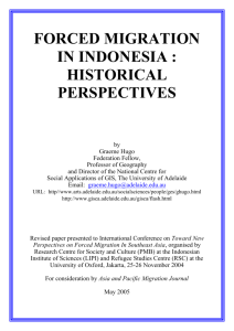 forced migration in indonesia : historical perspectives