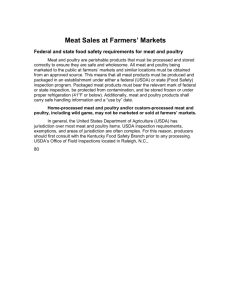 Meat Sales at Farmers` Markets - Kentucky Department of Agriculture