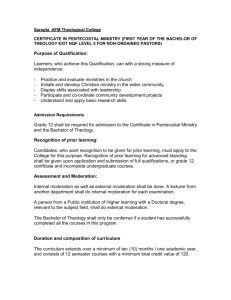 Systematic Theology STH 101, STH 102 - SAREPTA