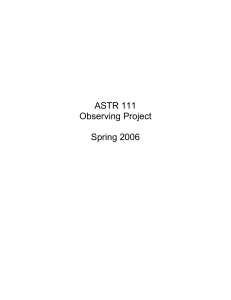 Semester Observing Project