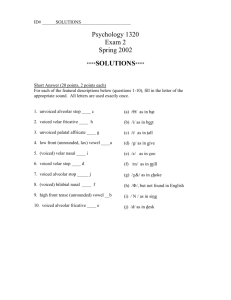 Answers to exam 2