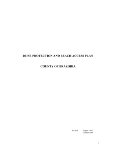 DUNE PROTECTION AND BEACH ACCESS PLAN