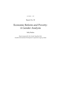 Economic reform and poverty: a gender analysis