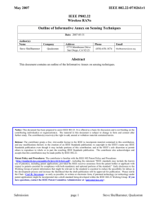 1 Sensing Techniques - IEEE 802 LAN/MAN Standards Committee