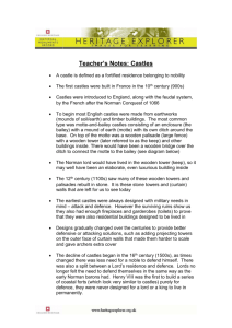 Teachers` Notes: Castles