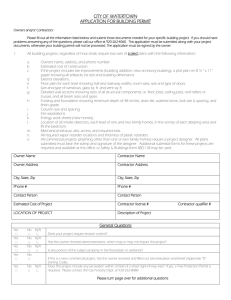 Application for building permit