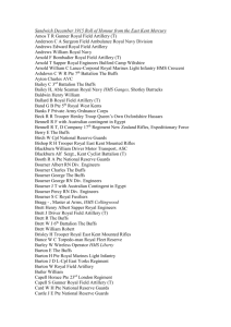 Roll of Honour for Sandwich published in December 1915