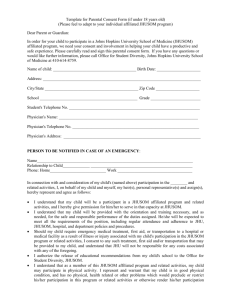 Template for Parental Consent Form