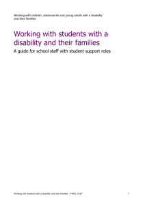Working with students with a disability and their families