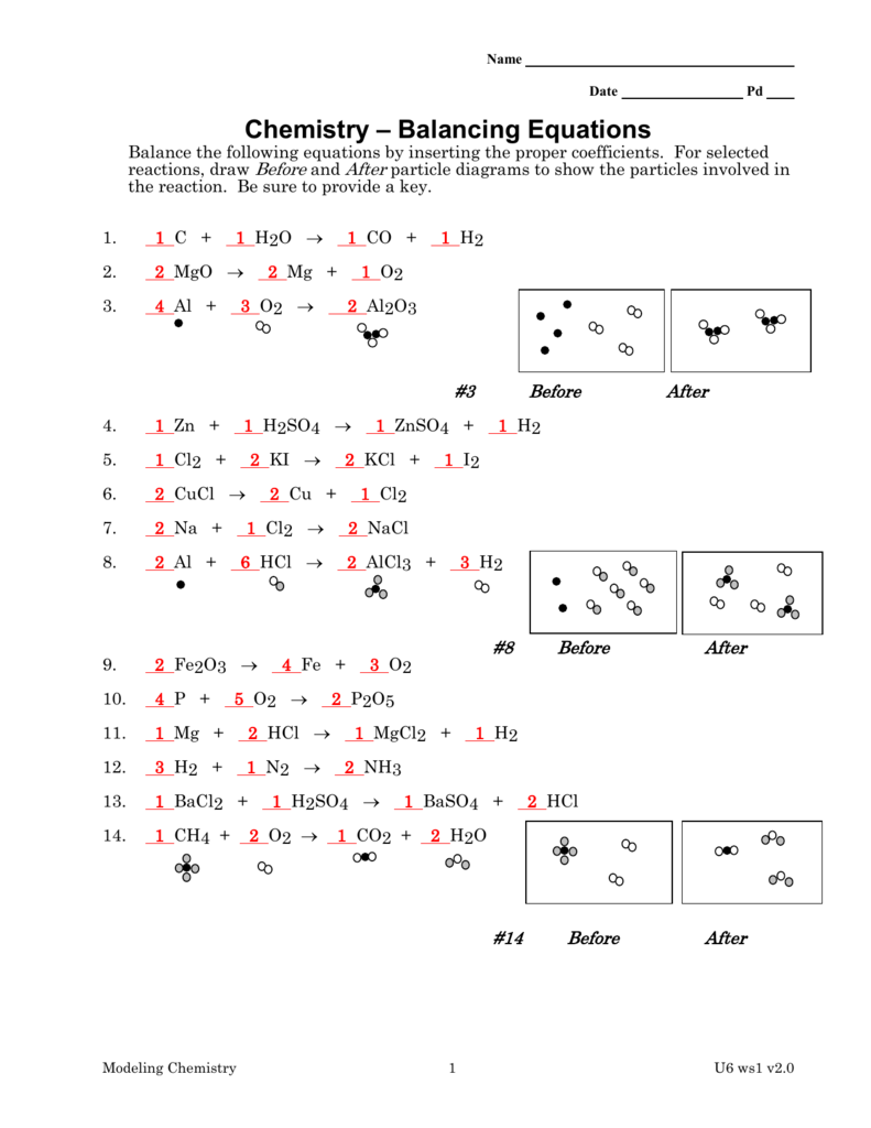 Chemistry Unit 1 Worksheet 6 Answer Key - Worksheet List