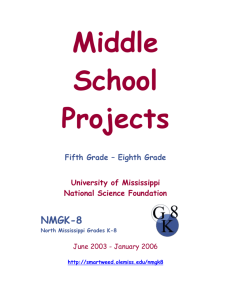 Middle School Projects - Mississippi Space Grant Consortium
