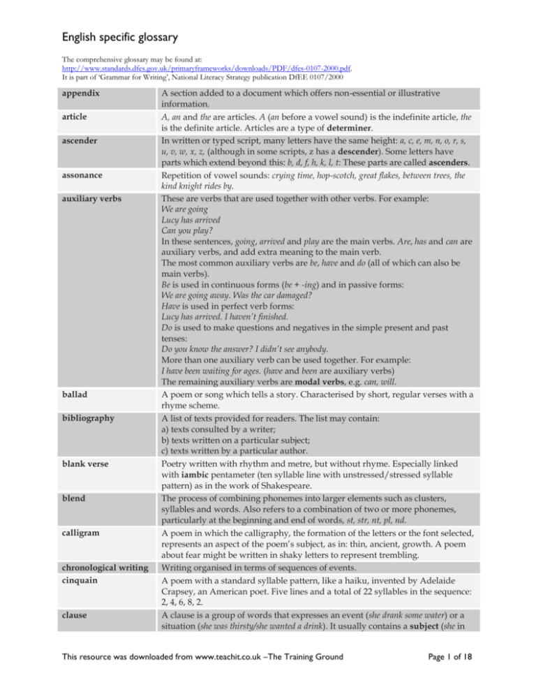 specific-terminology