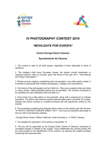 IV Photo Contest Europe Direct Cáceres