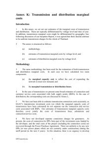 Transmission and distribution marginal costs