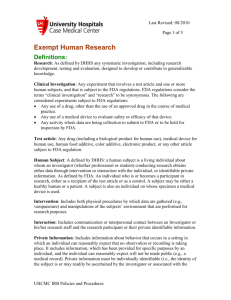 Exempt Human Research