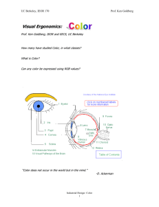 Visual Ergonomics: Color Notes
