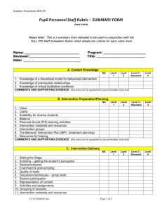 Pupil Personnel Staff Rubric Summary for Word 97 or above