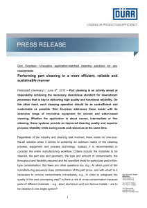 Press release Industrial Cleaning