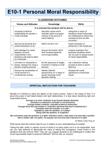 Personal Moral Responsibility E10-1