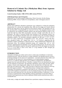 Adsorption isotherms - Online Abstract Submission and Invitation