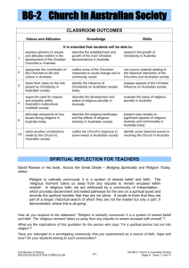 Church in Australian Society B6-2 - Catholic Education Office Sydney